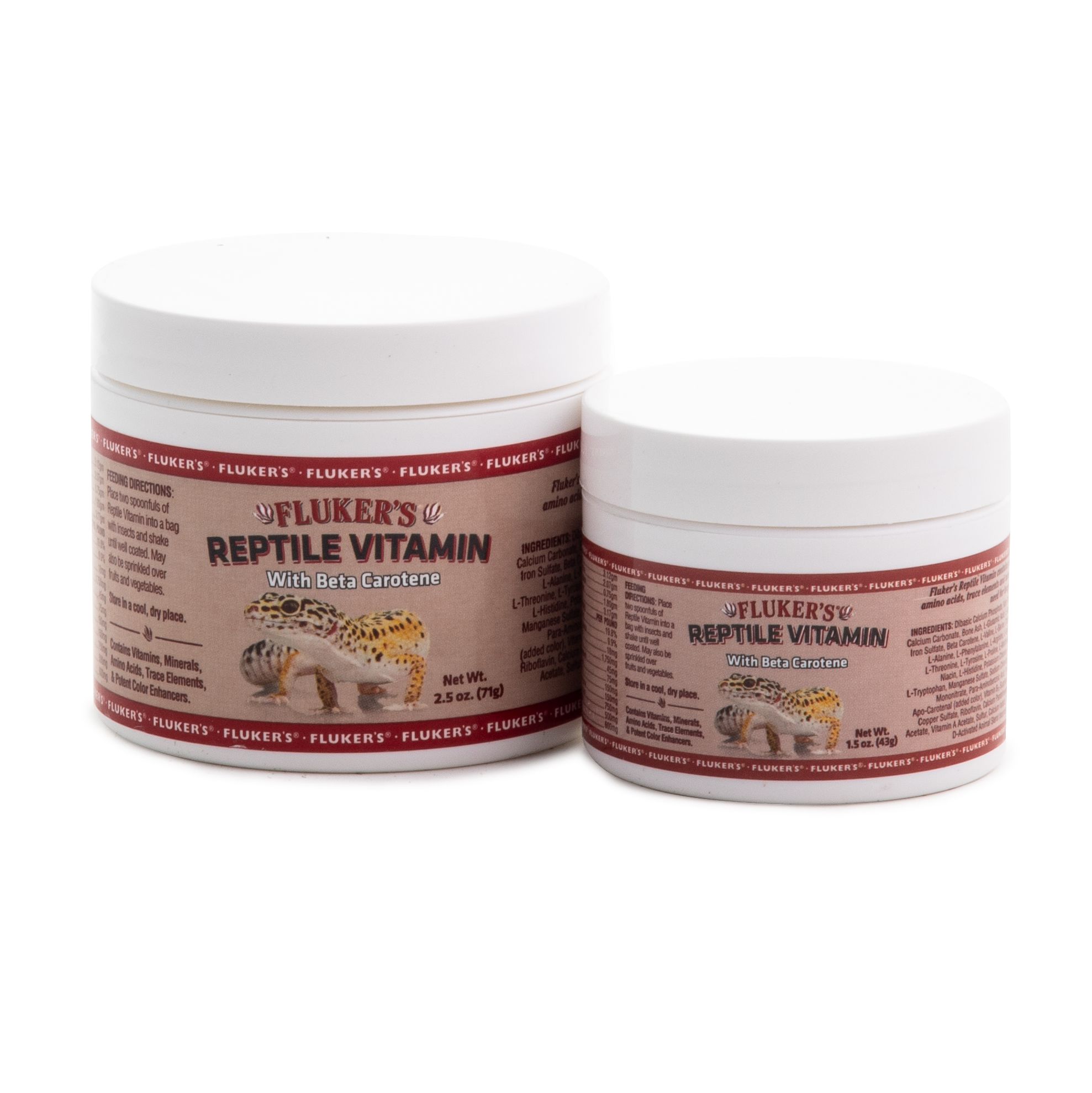 Fluker's Reptile Vitamin with Beta Carotene on White Background